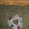 Silver Beaded Heart Necklace