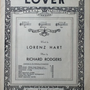 "Lover" Sheet Music - Paper
