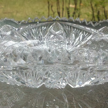 Cambridge "nucut" glass pickle tray - Glassware