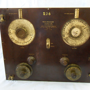 De Forest Long Wave Type Radio Receiver R 36 Made for U.S. Coast Guard - Radios