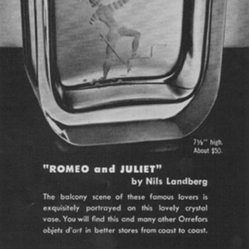 1952 Orrefors Crystal Advertisement