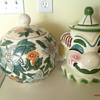 Sierra Vista Clown cookie jar, Jamar of Calif. flower cookie jar, & Oreo Cookie cookie jar