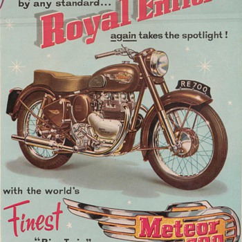 1954 Royal Enfield Motorcycle Advertisement - Advertising