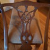 WOOD CHAIR WITH PLATE UNDERNEATH