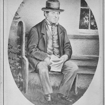 Cabinet Card portrait drawing - Photographs