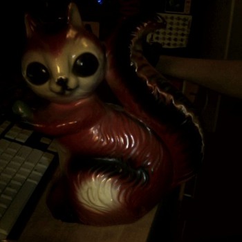 Red "Demon" Squirrel Bank - Coin Operated