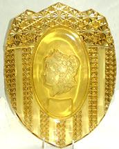Miss Liberty aka Columbia aka National Early American Historic glass, The Richards & Hartley Bread Plate c. 1891