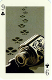 9 of Clubs – Key to the Kingdom, a modern transformation deck, designed by Tony Meeuwissen, printed in China, 1992. 9 of Clubs – Key to the Kingdom, a modern transformation deck, designed by Tony Meeuwissen, printed in China, 1992.