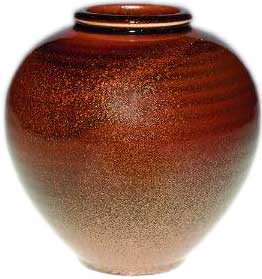 Production 4 3/8 inch vase made in 1930 and covered with a wonderful example of Rookwood’s Copperdust Crystal glaze Production 4 3/8 inch vase made in 1930 and covered with a wonderful example of Rookwood’s Copperdust Crystal glaze