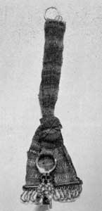 18-Century English Fob: Hanging from the large ring are a seal and a watch key, both set with stones. They are typical of those imported and sold in America extensively after the middle of the 18th Century. 18-Century English Fob: Hanging from the large ring are a seal and a watch key, both set with stones. They are typical of those imported and sold in America extensively after the middle of the 18th Century.