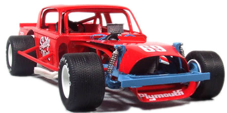 Canadian Jean-Guy Chartrand's "sixty-nine" HemiCuda modified that he raced in the Northeast US and Canada in the early 1970s. Heavily modified 1965 Barracuda body, with a 1957 Chevrolet kit chassis from a 36 Chev modified kit (8-ball), and resin wheels and tires. Canadian Jean-Guy Chartrand's "sixty-nine" HemiCuda modified that he raced in the Northeast US and Canada in the early 1970s Heavily modified 1965 Barracuda body, with a 1957 Chevrolet kit chassis from a 36 Chev modified kit (8-ball), and resin wheels and tires.