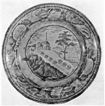 The B. & O. Incline View: This is a 9 1/4-inch plate in dark blue and bears the mark of Enoch Wood of Burslem. The B. & O. Incline View: This is a 9 1/4-inch plate in dark blue and bears the mark of Enoch Wood of Burslem.