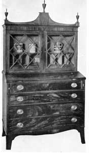 Secretary by Mark Pitman: He was a salem cabinetmaker, 1779-1827. The label on this piece reads: "Cabinet work of all kinds, made and sold by Mark Pitman, Essex Street, nearly opposite Cambridge Street." Secretary by Mark Pitman: He was a salem cabinetmaker, 1779-1827. The label on this piece reads: "Cabinet work of all kinds, made and sold by Mark Pitman, Essex Street, nearly opposite Cambridge Street."