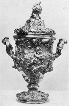 Ornate Silver-Gilt Cup: Made in London, 1755, by the famous Huguenot silversmith, Paul Lamerie, it is an ultra example of the ornate Rococo style. Ornate Silver-Gilt Cup: Made in London, 1755, by the famous Huguenot silversmith, Paul Lamerie, it is an ultra example of the ornate Rococo style.