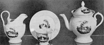 8. American porcelain manufacturer, William Ellis Tucker of Philadelphia: part of a teaset, c. 1827, with sepia medallions. 8. American porcelain manufacturer, William Ellis Tucker of Philadelphia: part of a teaset, c. 1827, with sepia medallions.
