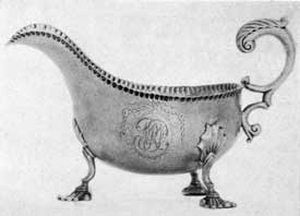 Sauce Boat by Benjamin Burt: This was made in 1770 for Nathan and Rebecca Peirce and shows his work in the classic manner. Sauce Boat by Benjamin Burt: This was made in 1770 for Nathan and Rebecca Peirce and shows his work in the classic manner.