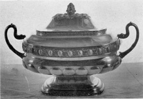 Silver Tureen by John Crawford: He worked as a silversmith in New York City 1815-1825. This tureen, from the collection of Joseph B. Brenauer, is typical in design and workmanship of early 19th-Century American silver. Silver Tureen by John Crawford: He worked as a silversmith in New York City 1815-1825. This tureen, from the collection of Joseph B. Brenauer, is typical in design and workmanship of early 19th-Century American silver.