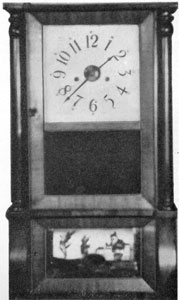2. Forestville clock of the first period (1835-39) strap brass movement, solid escape wheel and a 20-inch pendulum in an Empire-style case. 2. Forestville clock of the first period (1835-39) strap brass movement, solid escape wheel and a 20-inch pendulum in an Empire-style case.