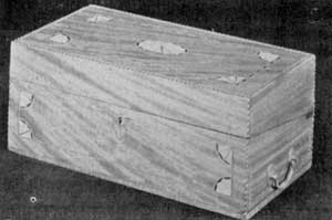 A Box-Type Portable Desk: This one follows somewhat one of Shearer's designs. Made of mahogany with decorative inlay, the lid folds back to form the sloping writing top when opened. A Box-Type Portable Desk: This one follows somewhat one of Shearer's designs. Made of mahogany with decorative inlay, the lid folds back to form the sloping writing top when opened.