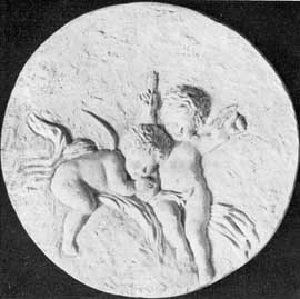 4. Charming bisque plaque made between 1878-80 by one of the Boston Robertsons — Hugh C.—at their first art pottery works in Chelsea, Mass. 4. Charming bisque plaque made between 1878-80 by one of the Boston Robertsons — Hugh C.—at their first art pottery works in Chelsea, Mass.
