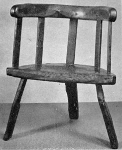 English Ancestor of the Windsor: This hand-hewn oak chair was made circa 1650, about a half century before the design of the Windsor became established. English Ancestor of the Windsor: This hand-hewn oak chair was made circa 1650, about a half century before the design of the Windsor became established.