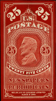 The Newspaper and Periodical Stamps Designs of 1865 - The Newspaper and Periodical stamps of 1865 were designed and printed by the National Bank Note Company. The Newspaper and Periodical Stamps Designs of 1865 - The Newspaper and Periodical stamps of 1865 were designed and printed by the National Bank Note Company.