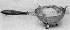 Illustration IX: A Small, Early Brazier: Made by Adrian Bancker, a New York silversmith from before 1731 until 1772. Son of an early mayor of Albany, he came to New York, served his apprenticeship under Henricus Boelen, and in 1731 was made a freeman of the city. Illustration IX: A Small, Early Brazier: Made by Adrian Bancker, a New York silversmith from before 1731 until 1772. Son of an early mayor of Albany, he came to New York, served his apprenticeship under Henricus Boelen, and in 1731 was made a freeman of the city.