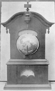 Theodore Timby's Globe Clock: These clocks were made by L. E. Whiting, Saratoga Springs, N. Y., and the Globe by Gilman Joslin, a Boston maker of terrestrial spheres. Theodore Timby's Globe Clock: These clocks were made by L. E. Whiting, Saratoga Springs, N. Y., and the Globe by Gilman Joslin, a Boston maker of terrestrial spheres.
