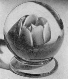 Three Desirable Antique Paperweights II: A Millville rose, an example of the work of Ralph Barber, who made some of the most artistically beautiful and distinctive weights of American origin. Three Desirable Antique Paperweights II: A Millville rose, an example of the work of Ralph Barber, who made some of the most artistically beautiful and distinctive weights of American origin.