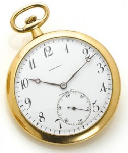 Tiffany & Co. A fine 18k gold open face pocket watch made by Agassiz Watch Company, Switzerland. 1910. Tiffany & Co. A fine 18k gold open face pocket watch made by Agassiz Watch Company, Switzerland. 1910.