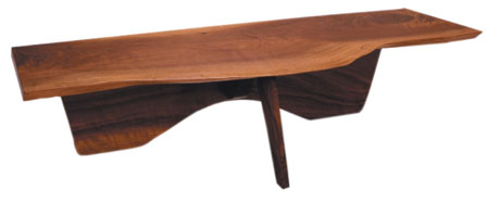 The Slab Coffee Table from the 1940s was one of George Nakashima's earliest designs. Photo courtesy of nakashimawoodworker.com The Slab Coffee Table from the 1940s was one of George Nakashima's earliest designs. Photo courtesy of nakashimawoodworker.com
