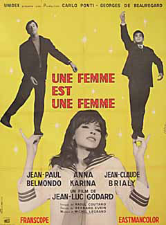 A Woman is a Woman (Une femme est une femme) by Godard 1964 French poster design. Image source: www.posteritati.com A Woman is a Woman (Une femme est une femme) by Godard 1964 French poster design. Image source: www.posteritati.com