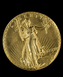 image_1_590 A gold Double Eagle pattern coin from 1907, just one of 1.6-million objects in the Smithsonian's coin-and-currency collection.
