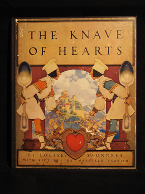 Sanders considers The Knave of Hearts to be Maxfield Parrish's masterpiece. This first edition is from 1925. The Knave of Hearts