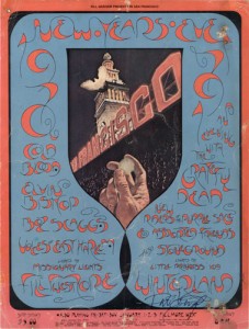 NYEpostcard This battered and beloved copy of a Fillmore West/Winterland postcard from 1970-1971 has been signed by David Singer in the lower-right.