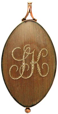 Seed pearls were commonly used in mourning jewelry. This locket from the late 1700s was probably in remembrance of a child. Seed pearls were commonly used in mourning jewelry. This locket from the late 1700s was probably in remembrance of a child.