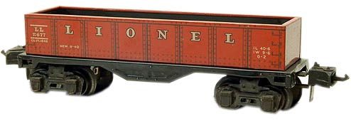 This Lionel gondola is a good example of the company's prewar, tinplate rolling stock. (Photo courtesy Graham's Trains, www.grahamstrains.com) This Lionel gondola is a good example of the company's prewar, tinplate rolling stock. (Photo courtesy Graham's Trains, www.grahamstrains.com)