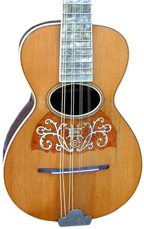 The Howe-Orme Style 6 from the turn of the 19th and 20th centuries had a Brazilian rosewood back and an abalone fingerboard. The Howe-Orme Style 6 from the turn of the 19th and 20th centuries had a Brazilian rosewood back and an abalone fingerboard.