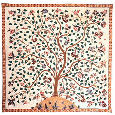 Cotton appliqué counterpane quilt, maker unknown. United States, 1800-1825. Purchase with funds provided by Mr. Samuel Pettit in memory of his wife, Sally Pettit. Cotton appliqué counterpane quilt, maker unknown. United States, 1800-1825. Purchase with funds provided by Mr. Samuel Pettit in memory of his wife, Sally Pettit.