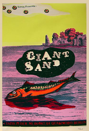 Giant Sand of Tucson, Arizona, is Braitman's favorite contemporary band. This limited-edition poster is from a 2006 appearance in Berlin. Giant Sand of Tucson, Arizona, is Braitman's favorite contemporary band. This limited-edition poster is from a 2006 appearance in Berlin.