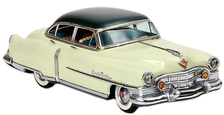 The 1951 Marusan "Series 62" Cadillac featured an electric motor as well as electric head and tail lights. The 1951 Marusan "Series 62" Cadillac featured an electric motor as well as electric head and tail lights.