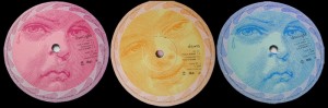 The U.K. version of "Mellon Collie" features three different labels on the discs, each in a different color.