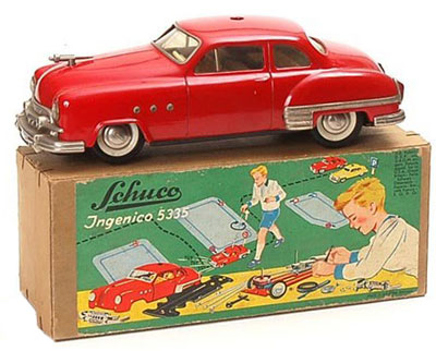 German toymaker Schuco made mechanical teddy bears in the 1920s, but after the war they gained a reputation for their tinplate cars. German toymaker Schuco made mechanical teddy bears in the 1920s, but after the war they gained a reputation for their tinplate cars.
