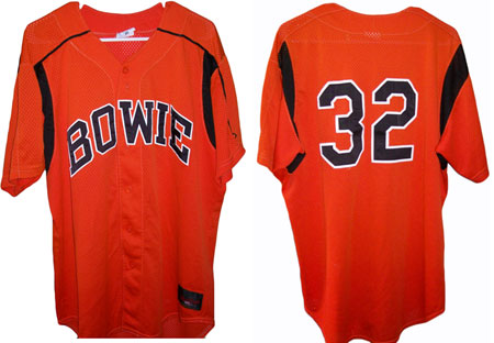 Bloomer owns this alternate Bowie Baysox jersey worn by one of baseball's young stars, Matt Wieters. Bloomer owns this alternate Bowie Baysox jersey worn by one of baseball's young stars, Matt Wieters.