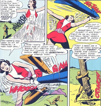 In 1965, the giantess Elasti-Girl, the strongest member of the Doom Patrol, stopped an attack of deadly missiles. In 1965, the giantess Elasti-Girl, the strongest member of the Doom Patrol, stopped an attack of deadly missiles.