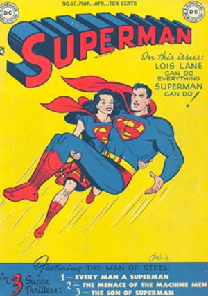 In 1949, Superman time-travels into the future, where he meets a superheronine who looks a lot like Lois Lane. In 1949, Superman time-travels into the future, where he meets a superheronine who looks a lot like Lois Lane.