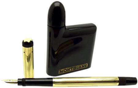 Inkbottles designed for traveling were sold with pens such as this No. 1 Rolled Gold Safety, produced from 1920 to 1927. Inkbottles designed for traveling were sold with pens such as this No. 1 Rolled Gold Safety, produced from 1920 to 1927.