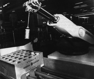 The Unimate was a robot arm that weighed 4,000 pounds. It was added to the General Motors assembly line in 1961. The Unimate was a robot arm that weighed 4,000 pounds. It was added to the General Motors assembly line in 1961.
