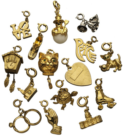 charms Monet was the first costume jeweler to attach spring-loaded rings to its charms, making it easy for people to mix and match.