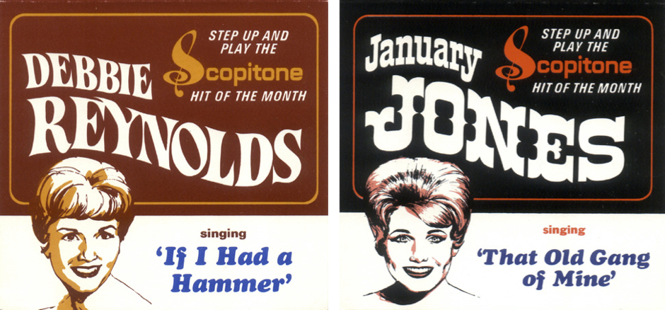 DebbieJanuary Debbie Reynolds, who was the main investor behind the company that produced Technicolor films for Scopitones, contributed standards, as did a curvy chanteuse named January Jones.